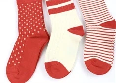 Minipop bright red mix strømper bambus (3-pak)